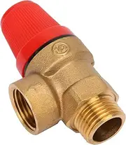 Brass Safety Valve, Premium Quality, Leakproof, G 1/2'' Thread, with Spring, for Water (6Bar DN15)