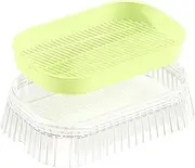 Stgfyxgs Grass Grow Box, Multi-Purpose Cat Grass Planting Tray, Wheatgrass Bean Growing Box for Home Garden, Green