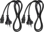 Computer Power Cable,Kettle Lead Cord,PC Monitor Iec C13 3 Prong AC Power Cord 1.8M (2 Pack) (Black 1.8M 2 Pack)
