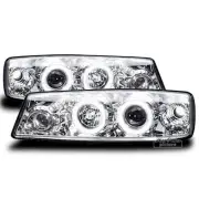 Mga headlight for Opel CALIBRA 90-97 Mga Mata ng Anghel ng Chrome LPOP06WS XINO