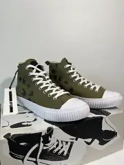 MCQ Alexander McQueen Swallow Vulc High Sneakers GREEN Canvas Size EU 40 US 10
