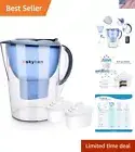 Eco-Friendly 3.5L Alkaline Water Pitcher - 2 Filters, Removes Contaminants