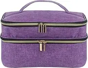 Sewing Storage Organizer Sewing Tools Sewing Supplies Organiser Empty Multifunction DIY Storage Bag Purple Organizer Case for Travel Buttons