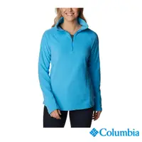 在飛比找PChome24h購物優惠-Columbia 哥倫比亞 女款- 半開襟刷毛上衣-藍色 U