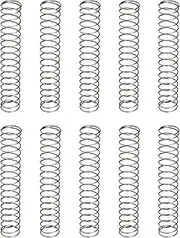 uxcell 10Pcs Compression Spring, 9mm OD, 0.5mm Wire Size, 50mm Free Length, Spring Steel Construction Extended Mechanical Compression Springs for Shop and Home Repairs, Silver Tone