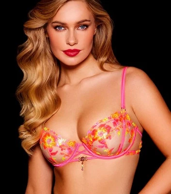 Honey Birdette Summer Pink Bra Size 36C