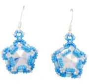 Navajo Native American Crystal and Seed Bead Earrings by Charlotte Begay SKU2311