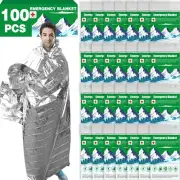 CXYARY 100 Pack Emergency Blanket, 84” x 52” Mylar Blankets, Space B