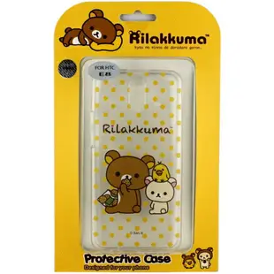 Rilakkuma 拉拉熊/懶懶熊 HTC One E8 彩繪透明保護軟套