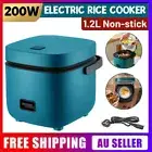 1.2L Mini Electric Rice Cooker Small Non-stick Pot Soup Cooking Camping Student