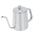 US 550ml Stainless Steel Long Gooseneck Coffee Pot Kettle W/Lid For Home US