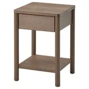 TONSTAD bedside table, brown stained oak veneer, 40x40x59 cm
