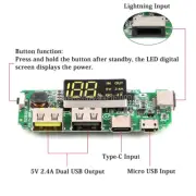 QC Dual USB Lithium 18650 Battery Charger Module Step-Up DIY Charging Board