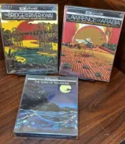 Lawrence of Arabia/Guns of Navarone/ Bridge on the River Kwai 4K Steelbooks-NEW!