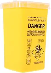 Gogogmee Small Sharps Container Containers Container with Lid Sharps Waste Disposal Container Needle Waste Containers Sharps Disposal Container Processing Bucket The Needle Pp