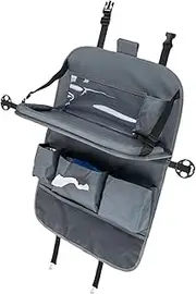 Backseat Car Organizer, Car Interior Seat Back Food Storage with Foldable Table, Road Trip Organization for Notebooks, Sundries, Books
