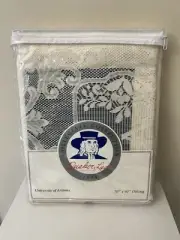 NEW Quaker Lace Tablecloth Collegiate University of Arizona Oblong 70" x 90"
