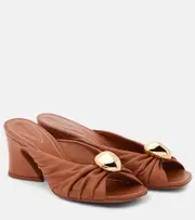 [Zimmermann] Zimmermann Gleam 65 leather mules AU 6 brown