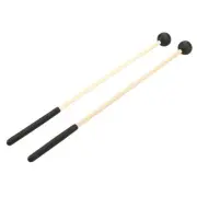 2 Pcs Wooden Handle Ball Drum Stick Mallet Sticks Mallets Percussion