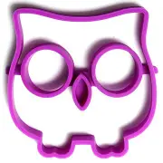 3PCS Silicone Owl Shaped Fried Egg Mold Funny Side Up Egg Ring Mould Kitchen Cooking Tool