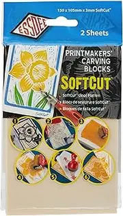 Educational Arts 3.0/SC2 Softcut Printing Block 150x100x3mm Pk2, PVC, 150 x 105 x 3.0mm