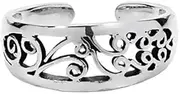 [NKlaus] 2 x 925 Sterling Silver Celtic Celtic Gothic Toe Ring Thalia 40349, Precious metal