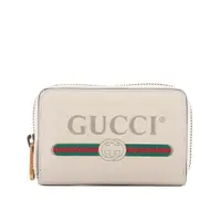 在飛比找誠品線上優惠-【GUCCI 古馳】Logo Print ㄇ形拉鍊卡夾/零錢