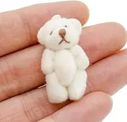 Odoria 1/12 Scale Dolls House Miniature Bear Dollhouse Accessories, White