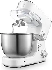 Electric Stand Mixer for Baking Stand Food Mixer Planetary Mixing System with K-Beater, Dough Hook, Whisk and 4L Stainless Steel Bowl for Home Baking Kitchen 600W