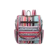 SALE! Multi-color LEOPARD STRIPES & PRINT PU LEATHER BACKPACK Carry bag w straps
