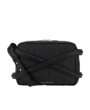 Alexander McQueen The Harness Logo-Printed Zipped Camera Bag One size black