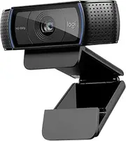 Logitech C920 HD Pro Webcam, Streaming, Full HD 1080p/30fps Video Calling, Clear Stereo Audio, HD Light Correction, Works with Skype, Zoom, FaceTime, Hangouts, PC/Mac/Laptop/MacBook/Tablet - Black