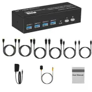 2 In 2 Out 8K DP1.4 HDMI2.1 USB3.0 KVM Switcher 2x2 For 2 Computers 2 Monitors