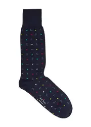 Paul Smith Ernest Letters Stretch-cotton Socks - Navy - One Size ONE SIZE