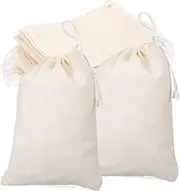 GRIRIW 50pcs Drawstring Bags for Tea Chinese Medicine Jewelry Reusable Cloth Pouches with Capacity Lightweight Easy to Clean for Home Travel Office Use