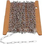 16.4-Feet Width 2.6Mm Stainless Steel Paperclip Chains, Flat Wire Soldered Cable