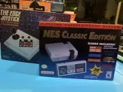 Nintendo NES Classic Edition Game Console Bundle With The Edge Joystick