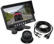 Elinz 7" Monitor HD 12V/24V Reversing CCD Eyeball Camera (BLACK) Truck Caravan