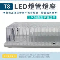 在飛比找Yahoo!奇摩拍賣優惠-【1尺東亞加蓋燈座】T8 LED燈管專用 日光燈座 空台 單