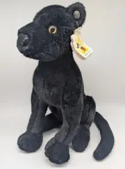 Disney Animal Kingdom Black Panther Plush 14" With Tag Walt Disney World Vintage