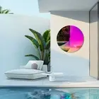 Simplistic Color Changing Rainbow Wall Mirror Circle Accent Vanity Mirror Decors