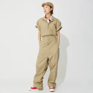 【Dickies】男款卡其色33999抗皺材質經典短袖連身工作服｜DK011765KHK