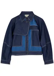 Lovebirds Patchwork Chambray Jacket - Denim - L (UK16) L (UK16)