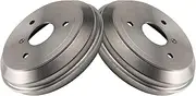 TRQ Rear Brake Drum Pair Set Compatible with 2008-2015 Smart fortwo