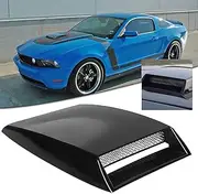 Xotic Tech 10"x7" inches Air Flow Vent Intake Hood Scoop Bonnet Decorative Cover Universal Fit Car (Glossy Black)