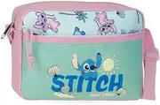 [Disney] Stitch Just Chill Shoulder Bag, Green, 21 x 15 x 6 cm, Polyester, by Joumma Bags, Green, Talla única Shoulder Bag, Green, Einheitsgröße, Shoulder Bag
