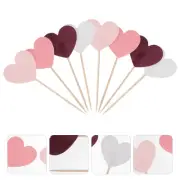 16 Pcs Cake Liner Love Fruit Stickers Romantic Topper Delicious