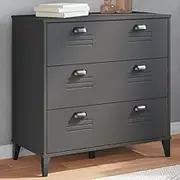 Drawer Cabinet VIKEN Anthracite Grey Engineered Wood Storage Furniture