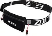 ZONE3 Endurance Number Belt with Neoprene Fuel Pouch and Energy Gel Storage for Runners, Cyclists, Triathletes - Black, One Size