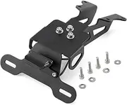 Plate Holder License Plate Bracket License Plate Holder Fit For MT09 Tracer 900/9/GT 7GT 700/GT FJ-09 2015-2024 Motorcycle Tail Tidy Fender LED Light.(Holder Black)